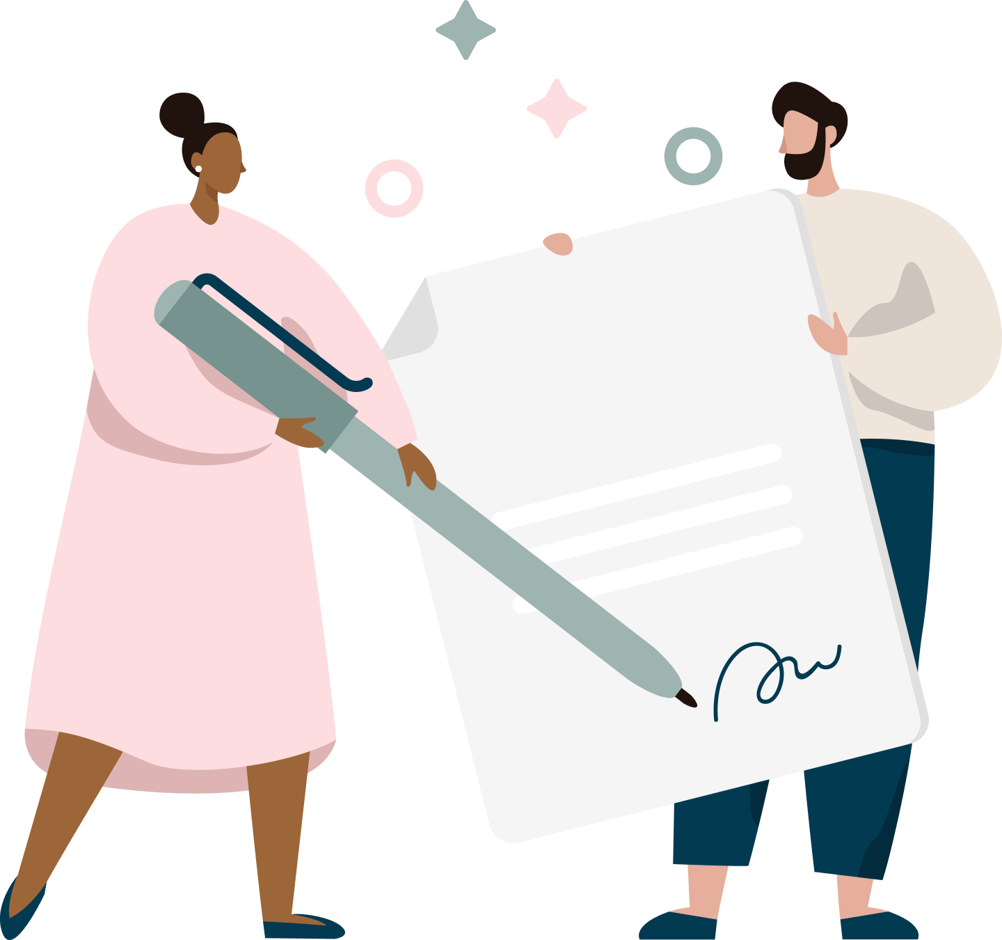Contract Signing Illustration